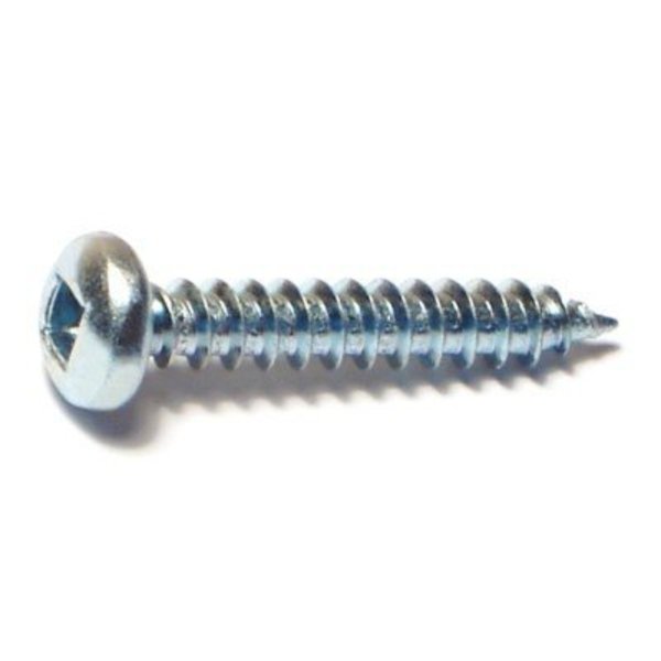 Midwest Fastener Sheet Metal Screw, #8 x 1 in, Zinc Plated Steel Pan Head Square Drive, 100 PK 08716